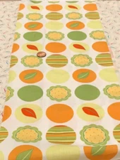 Colorful Orbs*Orange Yellow Green Red *Michael Miller*100% Cotton Remnant*8"x21"