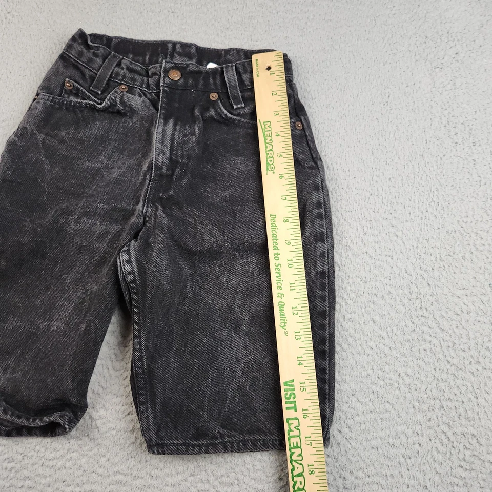 VTG 90s Little Levis Orange Tab Denim Jean Shorts Boys 11 Slim Knee Length Faded - Image 4 of 4