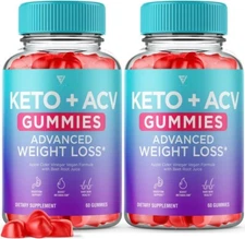 Keto ACV Gummies Advanced Weight Loss Fyvus Apple Cider Vinegar (2 Pack) 60 ea.
