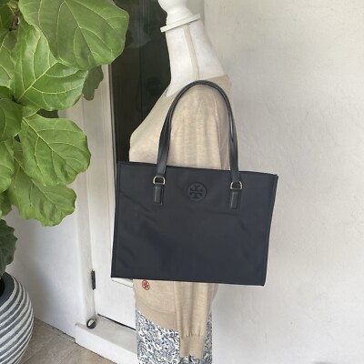 NEW Tory Burch Ella Small Nylon Tote 160633 In Black NEW Tory Burch Ella Small Nylon Tote 160633 In Black