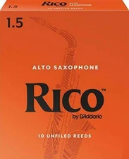 Rico by D'Addario Alto Sax Reeds, Strength 1.5, 10-pack, RJA1015