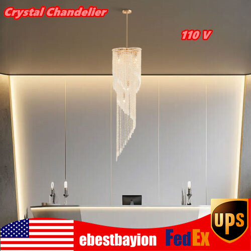 Luxury Crystal Chandelier Ceiling Light Pendant Lamp Pendant Fixture Living Room