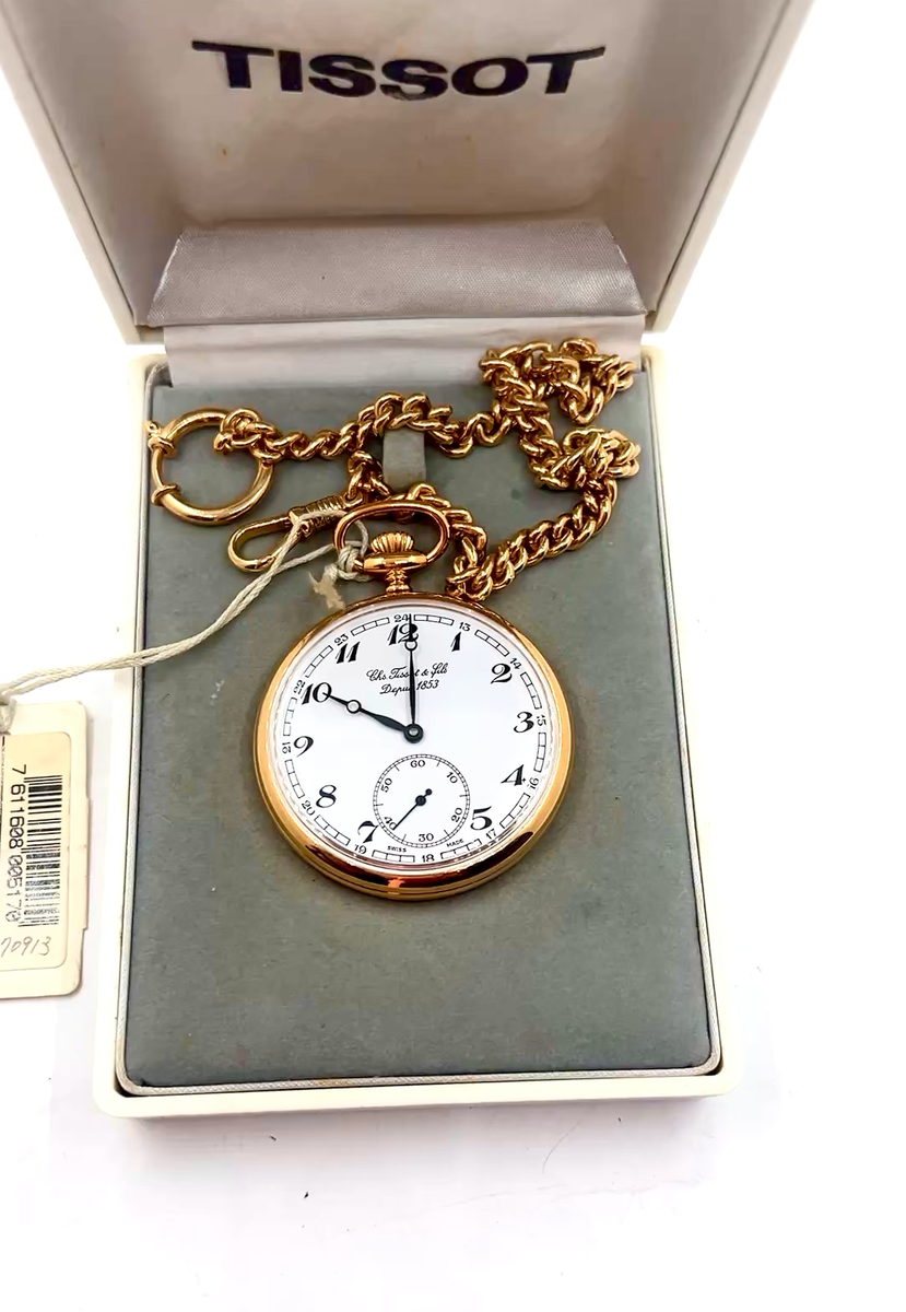Mint Chs Tissot & Fils 48mm 17 Jewels Gold Plated Mechanical Wind