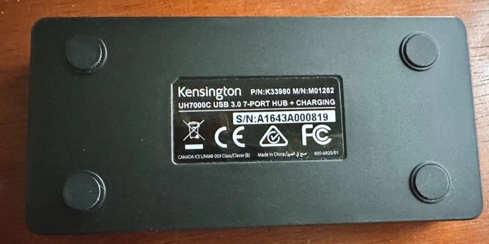 Kensington USB 3.0 7-Port Hub with Charging P/N: K33980 M/N: M01282 FREE S/H - Image 4 of 4