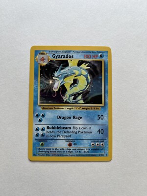Vintage Pokémon Base Set Holo Gyarados 6/102
