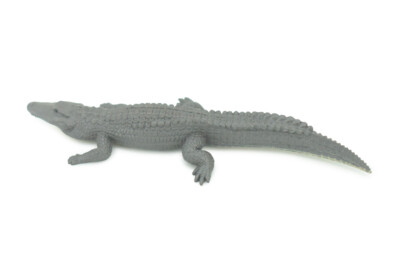 American Alligator, Hand Painted Rubber Gator, Realistic Model, Gift 4'' SF40 B15