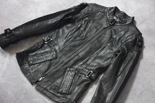 Harley Davidson Women's Olivia Wow Studded B&S Black Leather Jacket S 97036-15VW