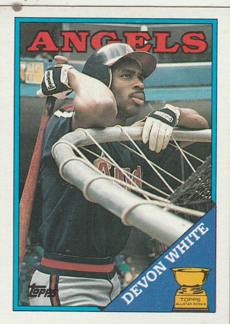 FREE SHIPPING-MINT-1988 California Angels Topps #192 Devon White ALL STAR ROOKIE