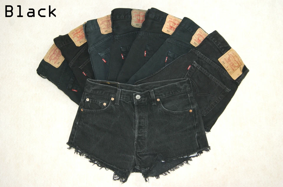 Vintage Womens Levis Denim High Waisted Shorts Jeans Hotpants All Sizes Cut Offs - Image 3 of 4