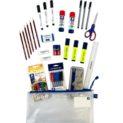 NEW 32pc Staedtler Stationery Pack School Student Kit Starter Set Complete