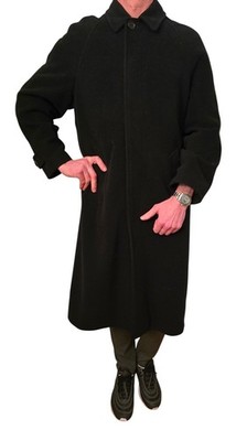 Hugo Boss Bertone Wintermantel Mantel Coat Schurwolle Gr. 52 Schwarz