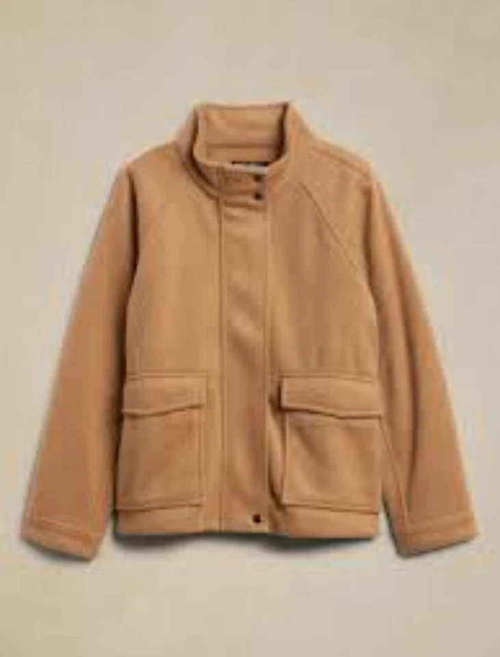 Chaqueta corta para mujer Banana Republic Carmel cepillado Melton talla S suave clásica Foto 4 de 4