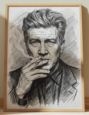 DAVID LYNCH DRAWING PRINT PORTRAIT SKETCH 8'' x 10'' DAVID LYNCH PRINT WALL ART