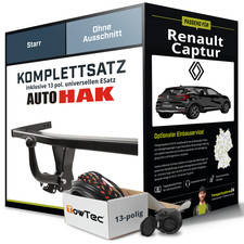 Für RENAULT Captur II Typ HF Anhängerkupplung starr +eSatz 13pol uni 01.20- NEU