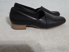 Clark's Collection Juliet Palm Slip-On Black Shoes Size 7W