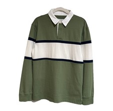 Goodfellow Co. Long Sleeve Rugby Polo Colorblock Shirts Green Men S Small