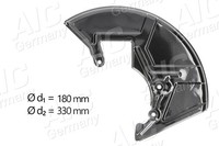 AIC Spritzblech Bremsscheibe 56147 Stahlblech FüR VW Golf 4 1J1 Variant 1J5 16V