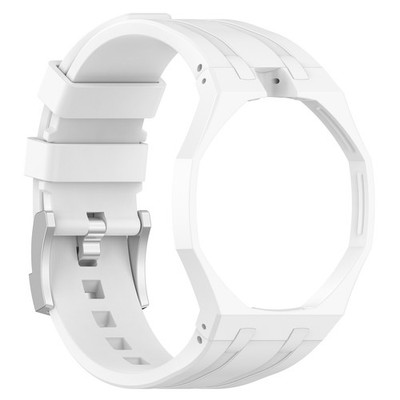 For Swatch AP Royal po p Watch Case Band Integrated PC Case Silicone Straps Adju
