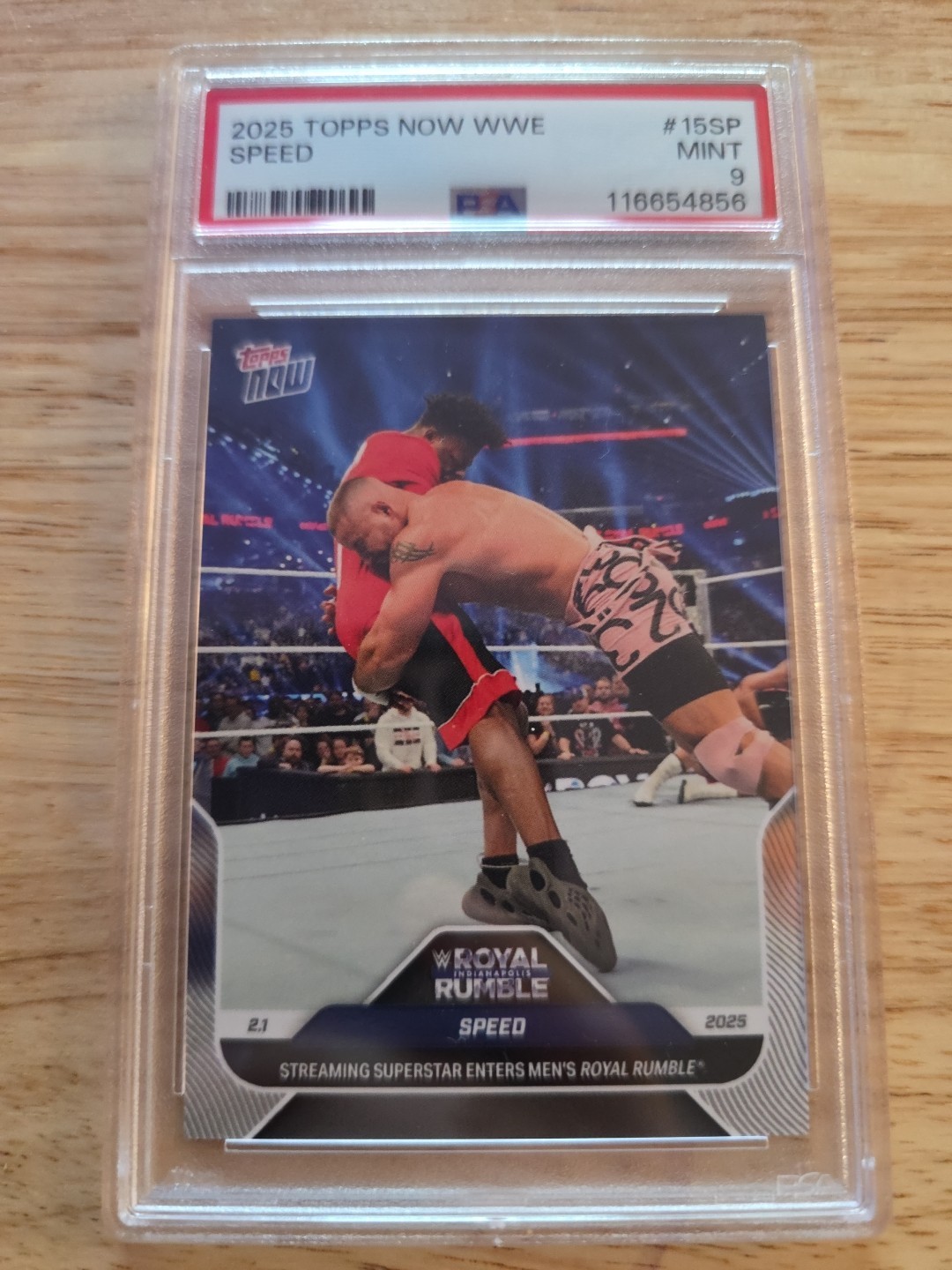 2025 Topps Now WWE #15SP Speed Rookie Card RC PSA 9