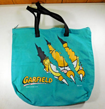 Vintage 1978 Green Garfield Tote Bag with Zipper