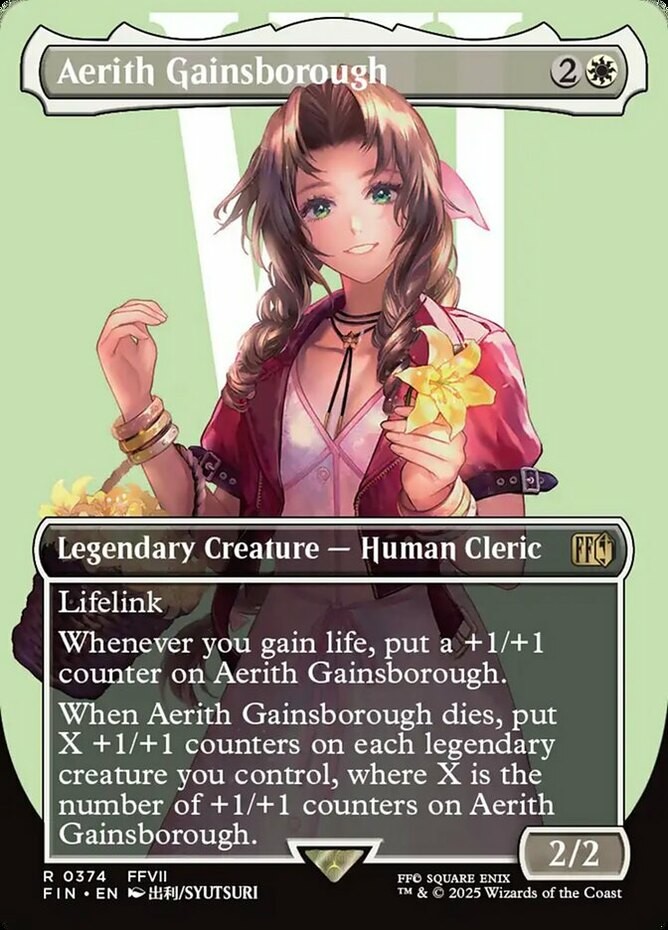 1x Aerith Gainsborough - Borderless Light Play MTG Magic - Kid Icarus -