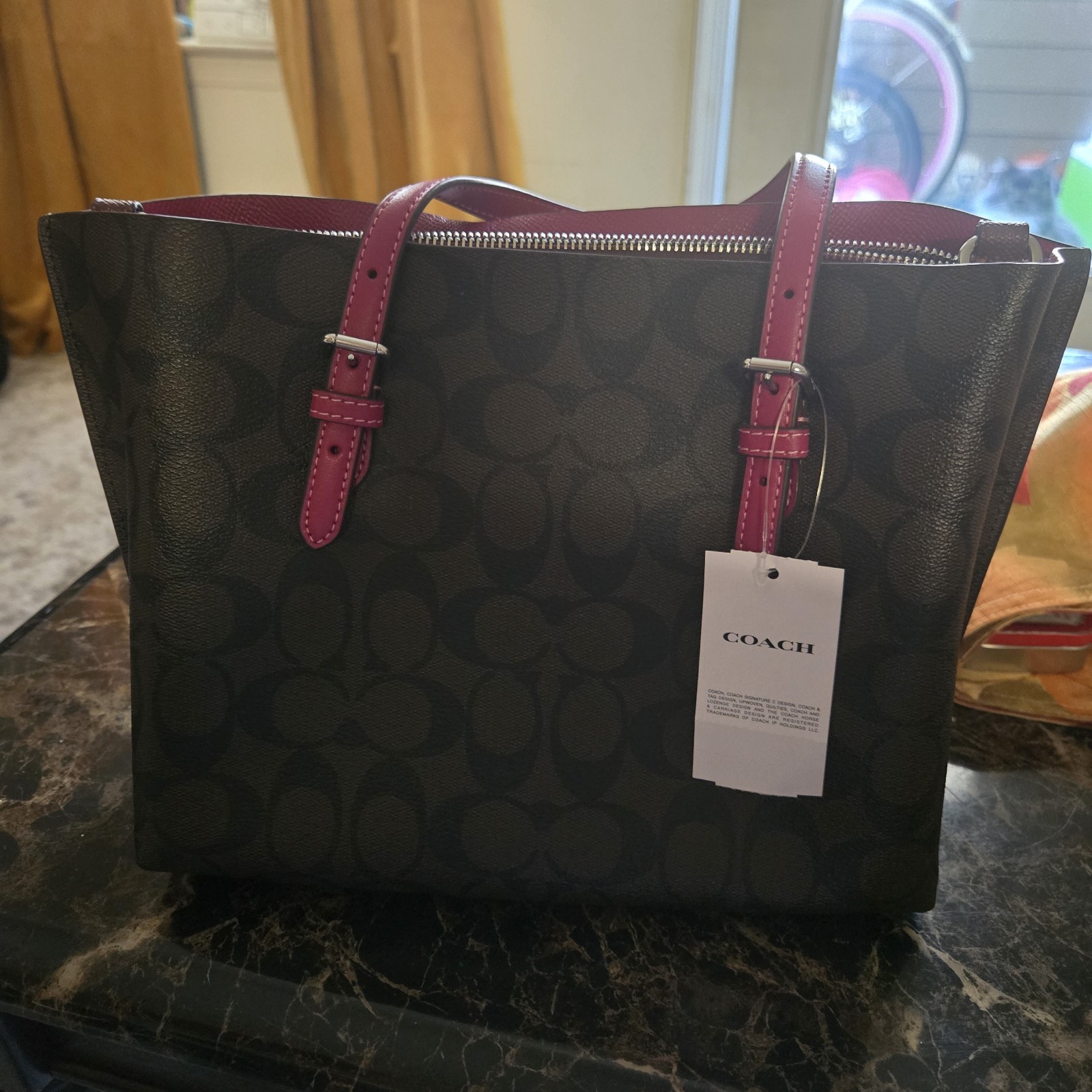 Coach handbags C4250  SV/BROWN BRIGHT VIOLET image 2