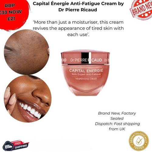 Dr Pierre Ricaud Anti Fatigue Face Cream Brand New Revitalise Skin Cells Faster - Picture 2 of 3