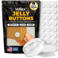 45 Clear Silicone Cabinet Door Bumpers   Self-Adhesive Pads, 45 Pcs,