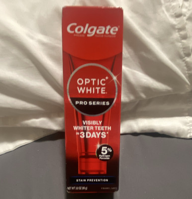 Colgate Optic White Pro Series Teeth Whitening Toothpaste Mint 3 oz, H2O2