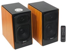  2 Rockville HD5 5" Powered Bookshelf Speakers Bluetooth Monitor Speaker System