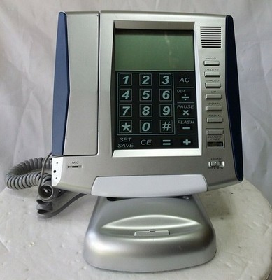 HONWELL 1502084 Large Button Hands-Free Corded Desk Phone Vintage Silver Tested