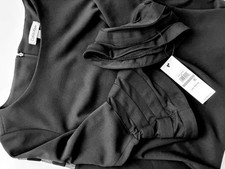 Calvin Klein Designer Size 4 Black Solid Dress New with Original Tag