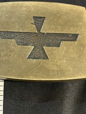 VINTAGE NATIVE AMERICAN THUNDERBIRD MOTIF BELT BUCKLE