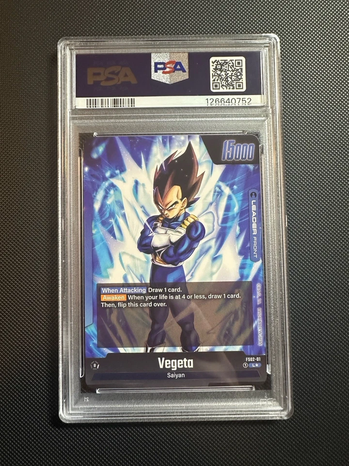 Vegeta Premium Leader Collection FS02-01 (Gold) Fusion World Promo Cards PSA 10 - Image 2 of 2