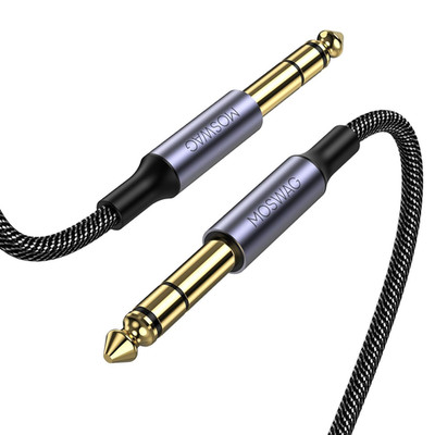 MOSWAG Klinke 6,3Mm TRS Stereo Audio Gitarrenkabel,Instrumentenkabel