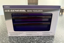 U.S. General Purple Mini Toolbox 2 Drawers Office Home Work NEW Harbor Freight