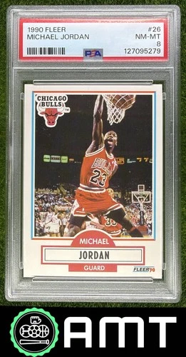Michael Jordan PSA 8 1990-91 Fleer Chicago Bulls #26 5279