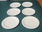 Fiesta Ware Homer Laughlin White 7-1/4" Salad Plates Lead Free - 6 Total