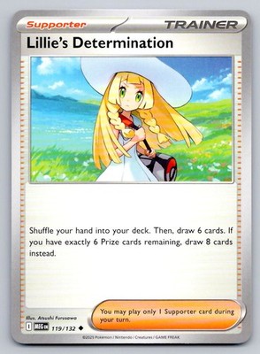 Pokemon Lillie's Determination Mega Evolution MEG UC 119/132 NM