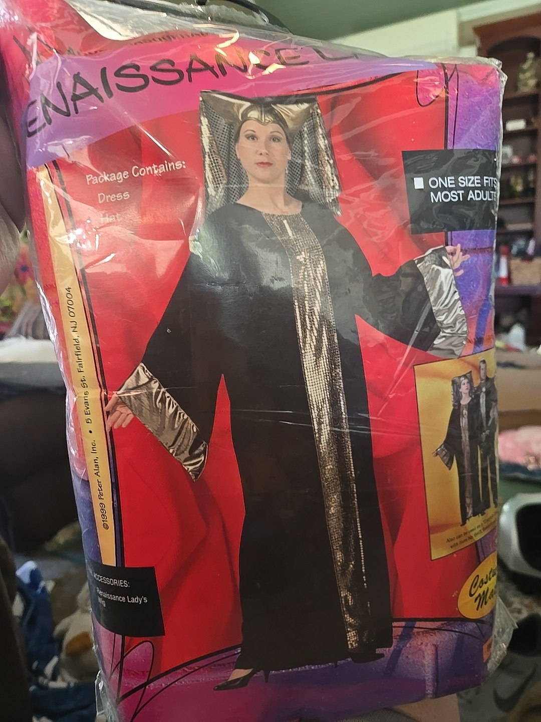 Medieval Renacimiento Dama Disfraz Dama Vestido Sombrero Hennis Mujer Talla Única Nuevo en Paquete