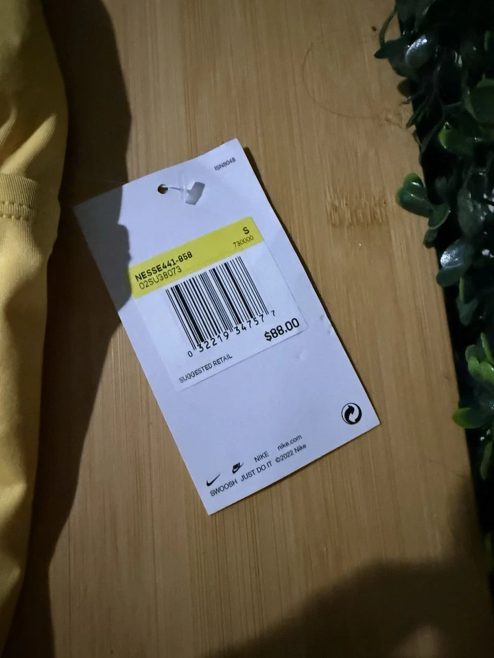 NIKE Women's Mesh Medium Yellow One Piece Swimsuit Blue New $88 Tag - Image 3 of 4