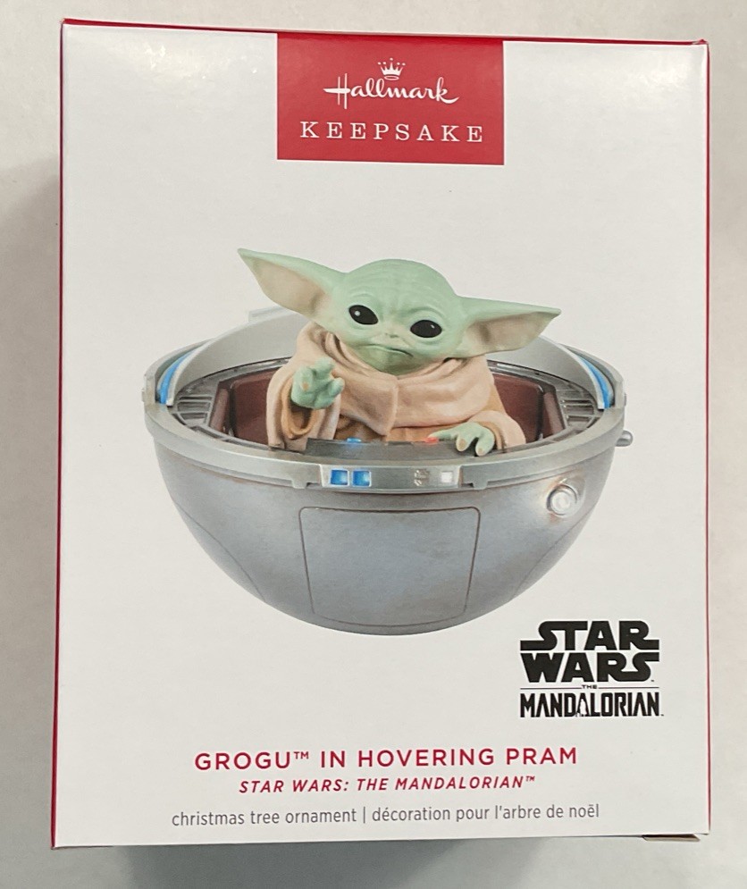 2024 Hallmark Grogu In Hovering Pram Star Wars Mandalorian Keepsake Ornament NEW