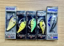 6th Sense (Lot of 5) Crush Crank Baits, Bass Fishing, New, Free Shipping! NWT!