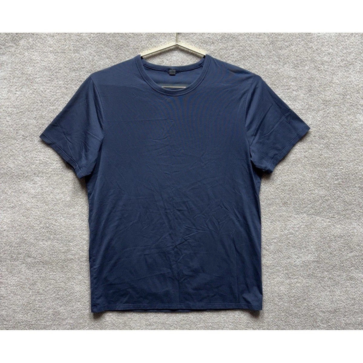 Lululemon Shirt Men Small Navy Blue Short Sleeve Daily Performance Athleisure