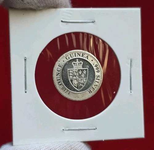 2021 St Helena Spade Shield - 1/10 troy oz .999 Fine SILVER Mini Coin Round