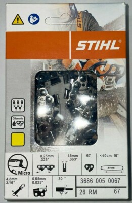 26RM 67 STIHL NEW CHAINSAW CHAIN SAW 16 in. .325 .63 67 16 INCH