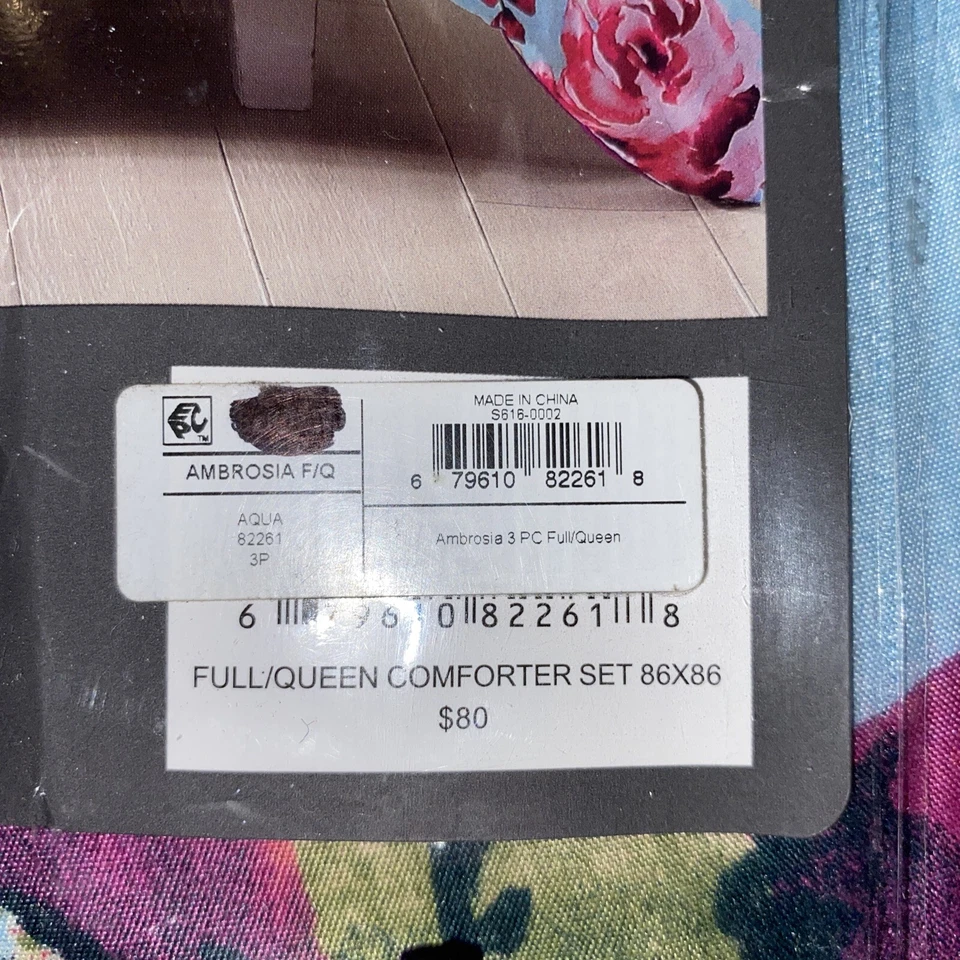 Ambrosia de colección Hallmart 3 piezas Juego de edredón reversible completo/queen 4103634 Foto 4 de 4