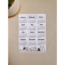 Dog Lover Year At A Glance Cardstock Calendar | Start On Any Month | 5" x 7"