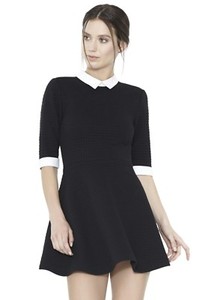 alice olivia black white dress
