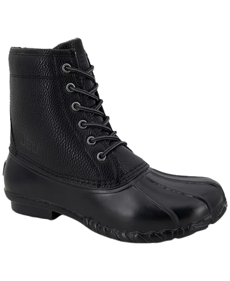 JBU Maine Waterproof Duck Boots Mens 11 M Black Faux Fur  display picture 2